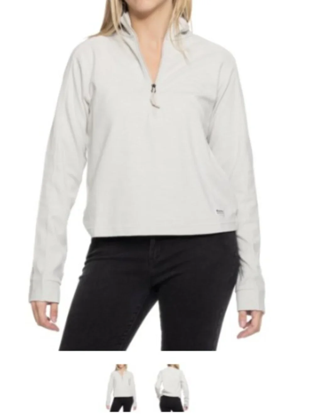 Marmot Women's Medium Redwood Pullover Shirt Zip Neck Long Sleeve Birch NWT